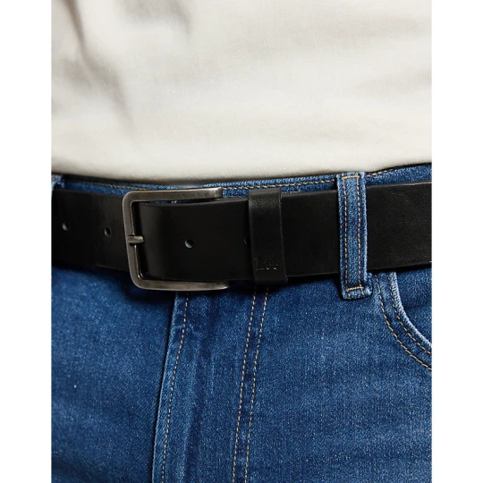 Zdjęcie produktu Lee Embossed Logo Leather Belt Black