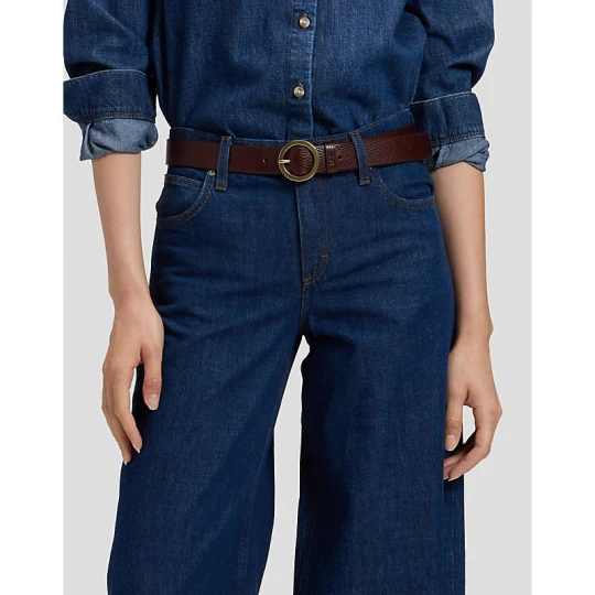 Zdjęcie produktu Lee Leather Circle Buckle Belt Dark Brown
