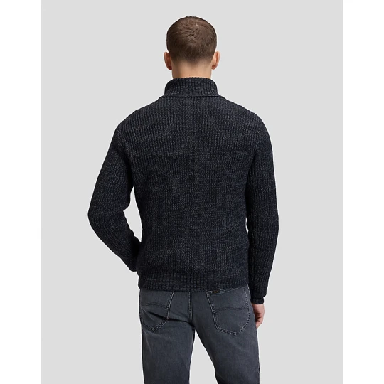 Zdjęcie produktu Lee Relaxed Mock Neck Zip Sweatshirt Black Grey Heather