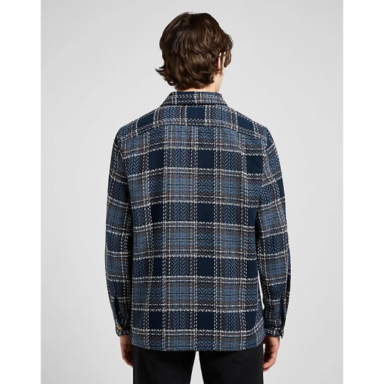 Zdjęcie produktu Lee Relaxed Textured 2 Pocket Shirt Mood Indigo Grey Plaid
