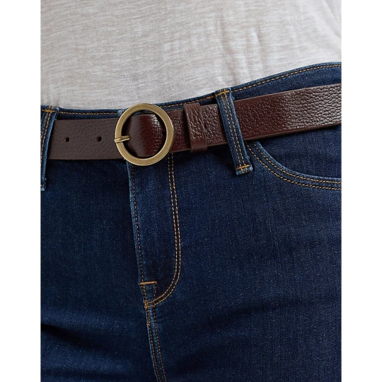 Zdjęcie produktu Lee Round Buckle Leather Belt Dark Brown