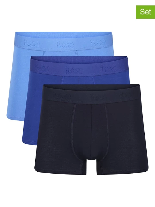 Zdjęcie produktu LEE Underwear Bokserki (3 pary) "Crombie" w kolorze granatowym, niebieskim i błękitnym rozmiar: S
