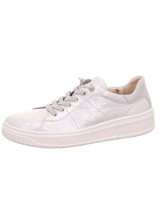 Zdjęcie produktu Legero Skórzane sneakersy "Rejoise" w kolorze srebrnym rozmiar: 38