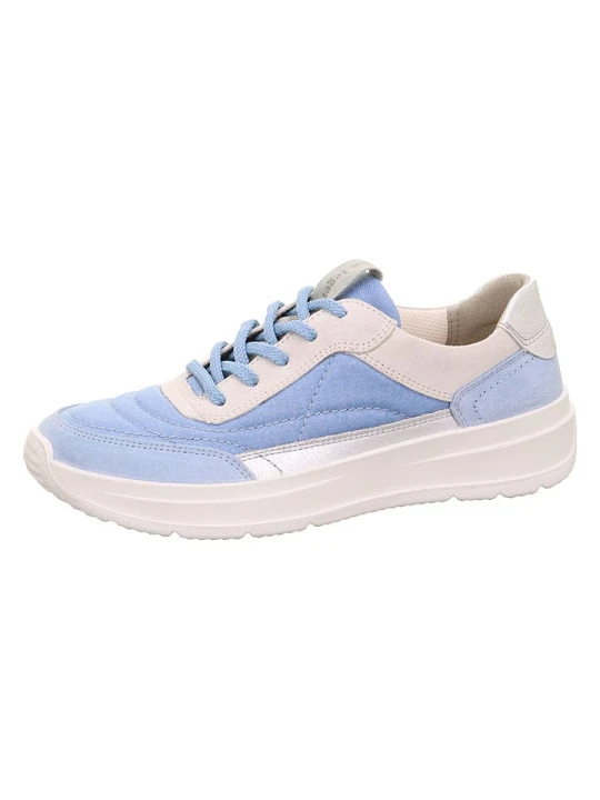 Zdjęcie produktu Legero Skórzane sneakersy "Sprinter" w kolorze kremowo-błękitnym rozmiar: 41