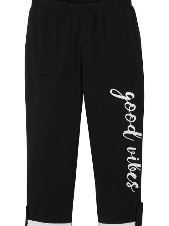Zdjęcie produktu Legginsy 3/4 z bawełny organicznej BonPrix czarny