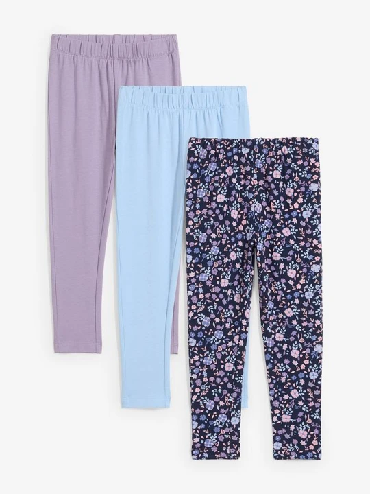 Zdjęcie produktu Legginsy (3 pary) BonPrix fioletowy