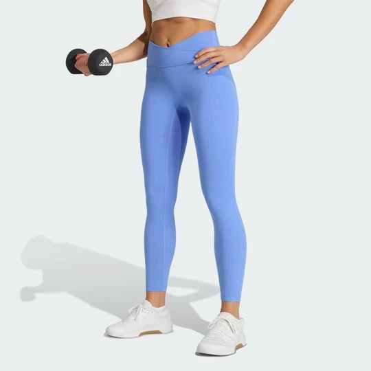 Zdjęcie produktu Legginsy 3 Stripes Studio All Me 7/8 X-Over Adidas Blue Fusion