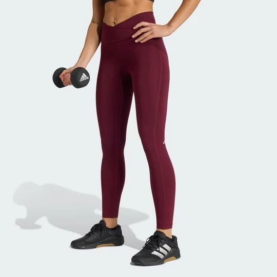 Zdjęcie produktu Legginsy 3 Stripes Studio All Me 7 / 8 X-Over Adidas bordowy