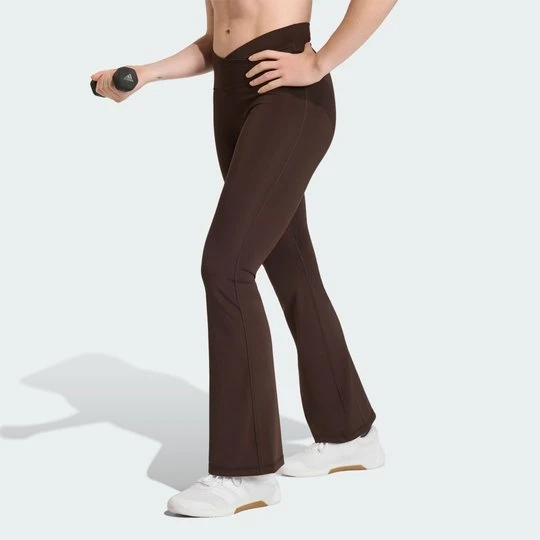 Zdjęcie produktu LEGGINSY 3-STRIPES STUDIO ALL ME FLARE X-OVER Adidas Aurora Coffee