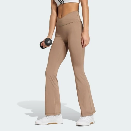 Zdjęcie produktu LEGGINSY 3-STRIPES STUDIO ALL ME FLARE X-OVER Adidas Khaki Six
