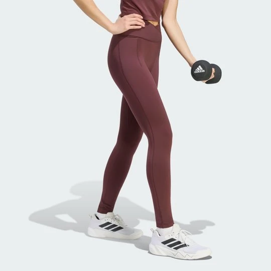 Zdjęcie produktu Legginsy 3 Stripes Studio All Me X-Over Stash Pocket Adidas Aurora Ruby