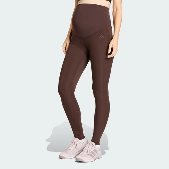Zdjęcie produktu Legginsy ciążowe Optime Essentials Workout Full Length Adidas Aurora Coffee