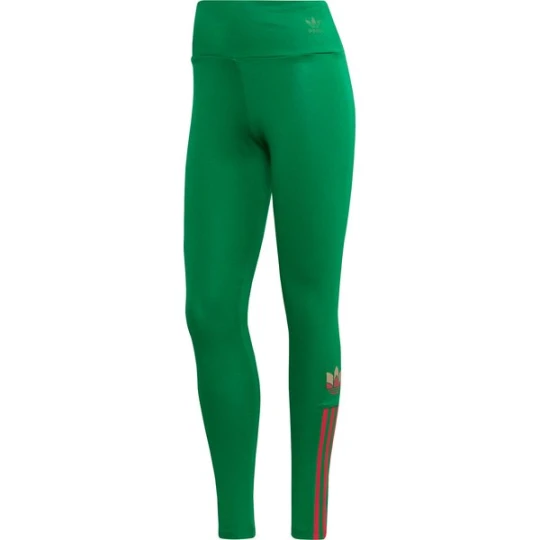 Zdjęcie produktu Legginsy damskie Adicolor 3D Trefoil Adidas Zielony
