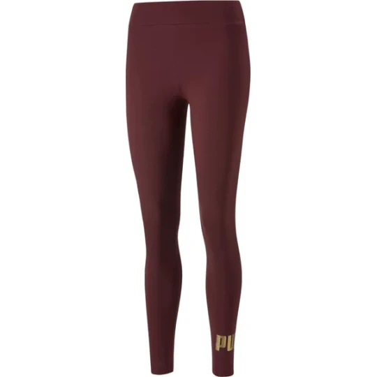 Zdjęcie produktu Legginsy damskie ESS+ Metallic Black Puma Czerwony
