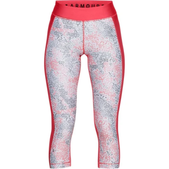 Zdjęcie produktu Legginsy damskie HeatGear Print Capri Under Armour Różowy