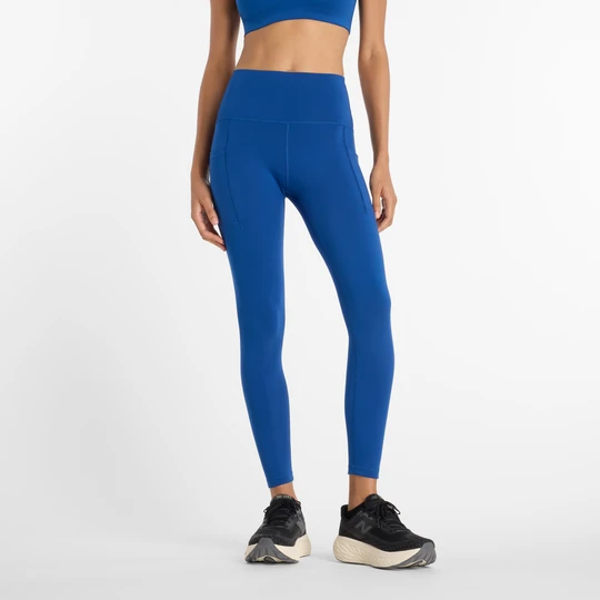 Zdjęcie produktu Legginsy damskie do biegania New Balance Sleek WP51268GAB – niebieskie