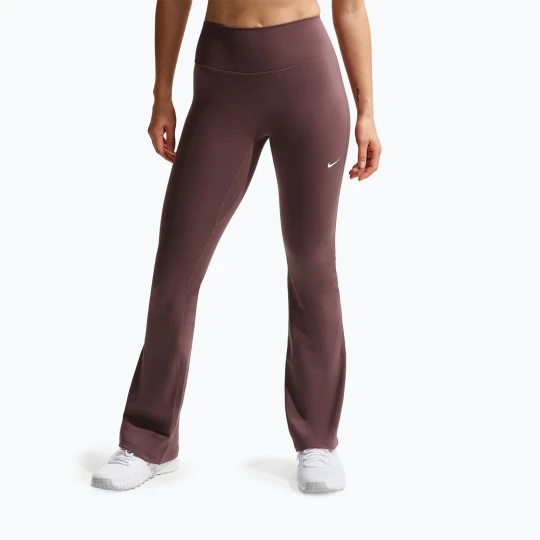 Zdjęcie produktu Legginsy damskie Nike One High Waisted Flared tattoo/white Brązowy