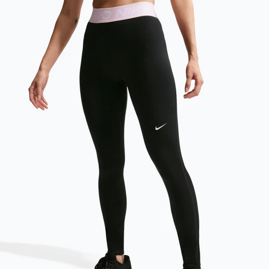 Zdjęcie produktu Legginsy damskie Nike Pro Mid-Rise Full black / pink foam / white