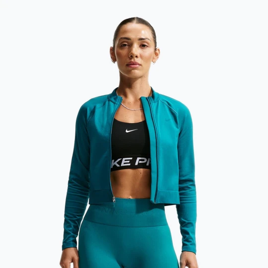 Zdjęcie produktu Legginsy damskie Nike Pro Seamless High-Waisted 7 / 8 bright spruce Niebieski