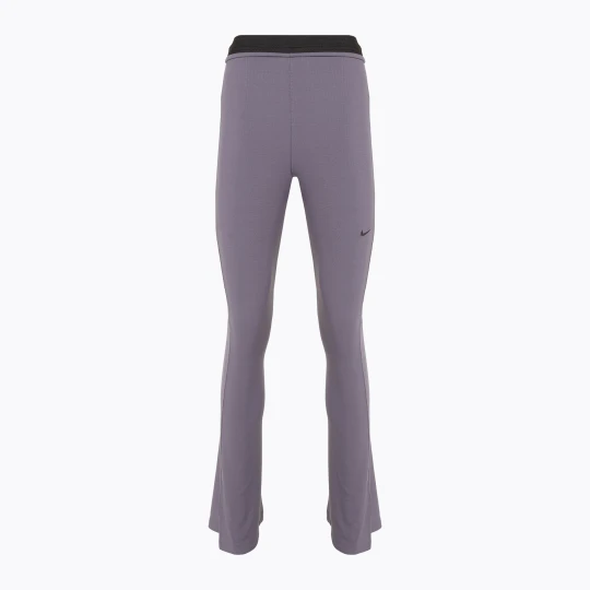 Zdjęcie produktu Legginsy damskie Nike Sportswear Chill Knit Mini-Rib Flared daybreak / black Fioletowy