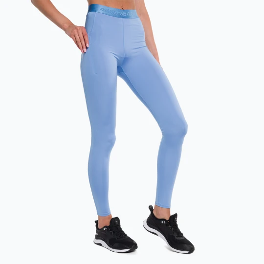 Zdjęcie produktu Legginsy damskie Tommy Hilfiger Essentials Rw Tape Full Length blue