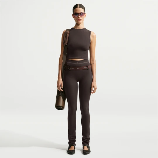 Zdjęcie produktu Legginsy damskie z prostą nogawką 86 cm NikeSKIMS Ribbed Seamless - Brązowy