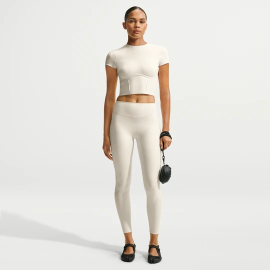 Zdjęcie produktu Legginsy damskie z wysokim stanem 66 cm NikeSKIMS Matte - Biel