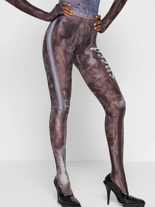 Zdjęcie produktu Spodnie legginsy Diesel mauve
