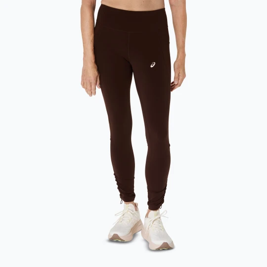 Zdjęcie produktu Legginsy do biegania damskie ASICS Nagino Run Adjustable Tight coffee Brązowy
