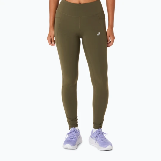Zdjęcie produktu Legginsy do biegania damskie ASICS Nagino Run Adjustable Tight dark olive Zielony