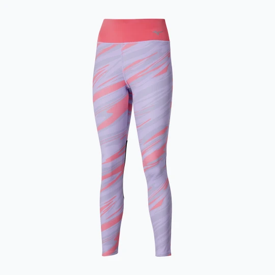 Zdjęcie produktu Legginsy do biegania damskie Mizuno 7 / 8 Printed pastel lilac Fioletowy