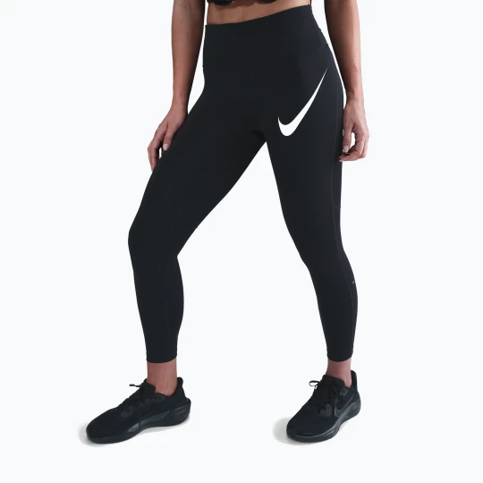 Zdjęcie produktu Legginsy do biegania damskie Nike Tempo Swoosh Run High-Waisted 7 / 8 black / white