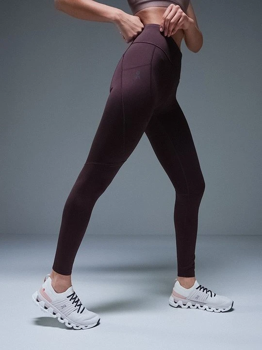Zdjęcie produktu Legginsy do biegania On bordowy