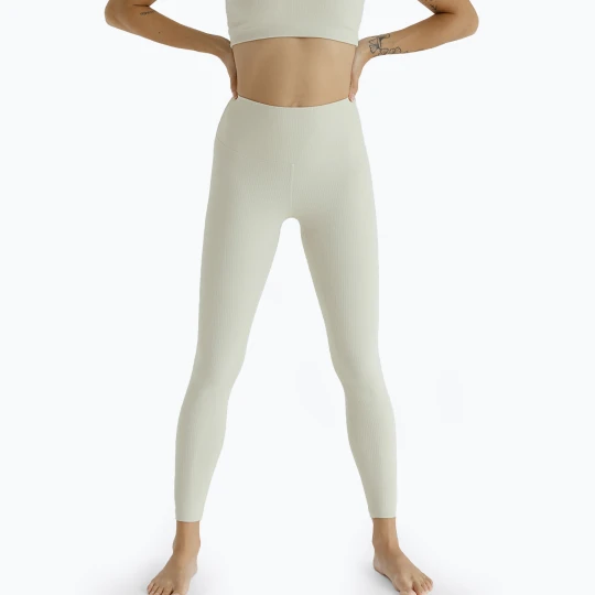 Zdjęcie produktu Legginsy do jogi damskie JOYINME Unity Ribbed 7 / 8 buttercream Beżowy