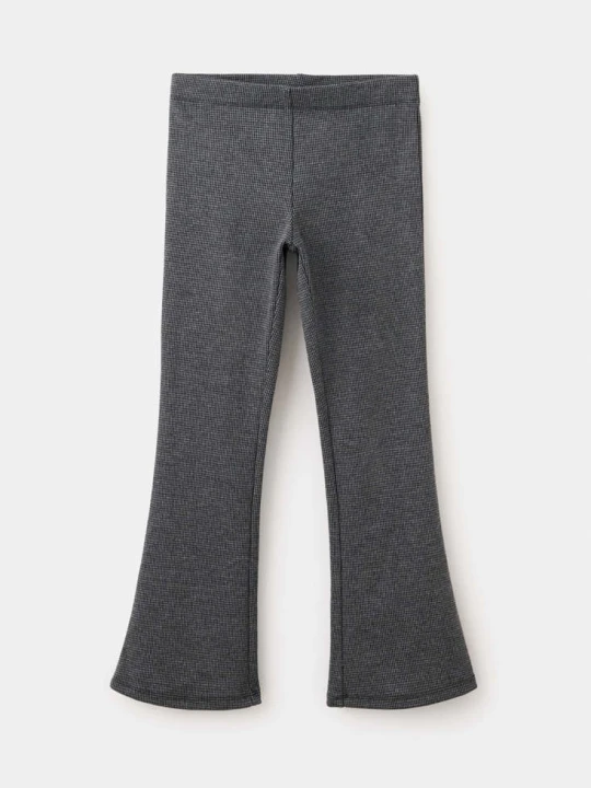 Zdjęcie produktu Legginsy flare w pepitkę antracytowy - Dzieci - MANGO KIDS