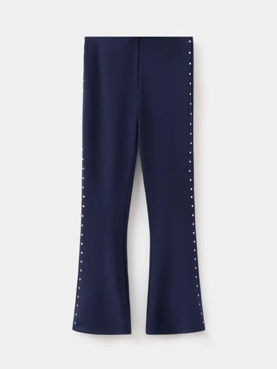 Zdjęcie produktu Legginsy flare z ćwiekami granatowy - Dzieci - MANGO KIDS
