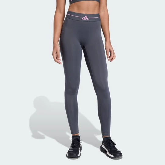 Zdjęcie produktu Legginsy Hyperglam 3-Stripes Full Length Adidas Grey Six