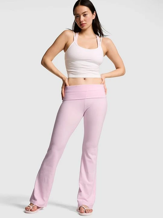 Zdjęcie produktu Legginsy kick flare z zawijanym pasem Victoria's Secret Różowy