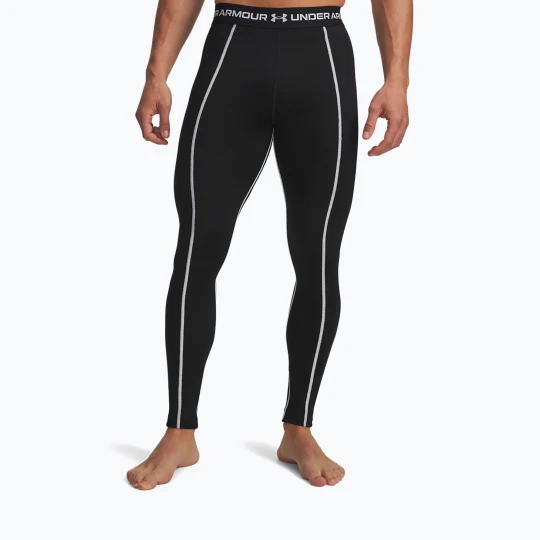 Zdjęcie produktu Legginsy męskie Under Armour Cold Weather Grid black / white / white
