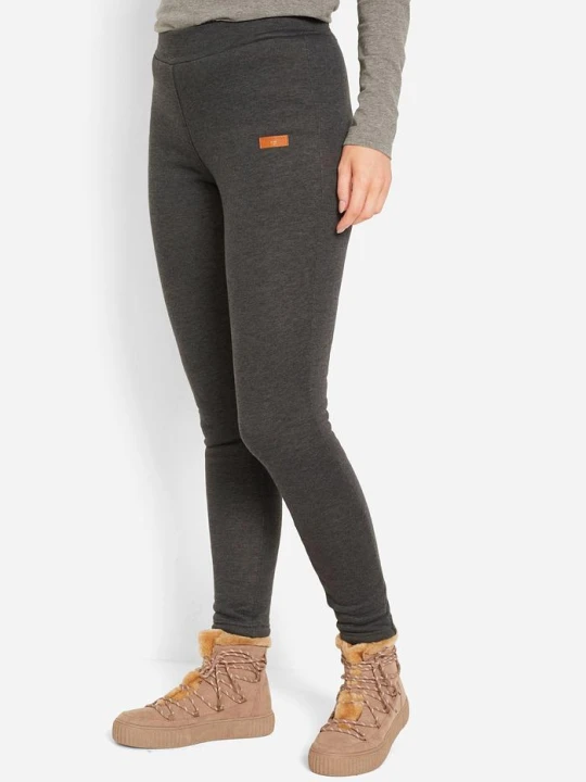 Zdjęcie produktu Legginsy na podszewce z polaru baranka BonPrix szary