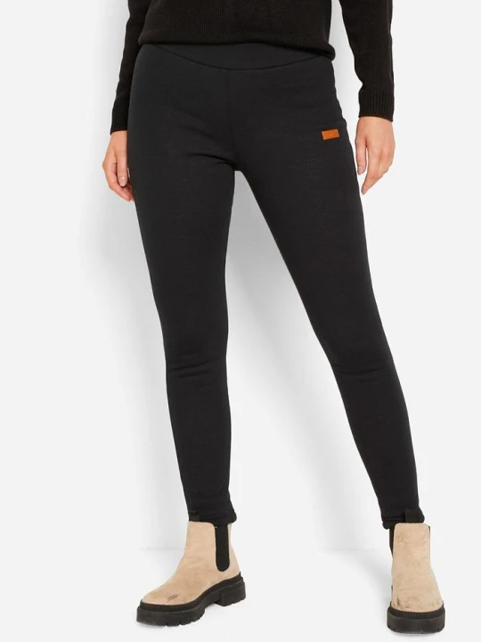 Zdjęcie produktu Legginsy na podszewce z polaru baranka BonPrix czarny