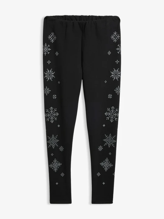 Zdjęcie produktu Legginsy na podszewce z polaru baranka BonPrix czarny
