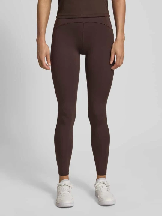 Zdjęcie produktu Legginsy o kroju regular fit z nadrukiem z logo Adidas Ciemnobrązowy