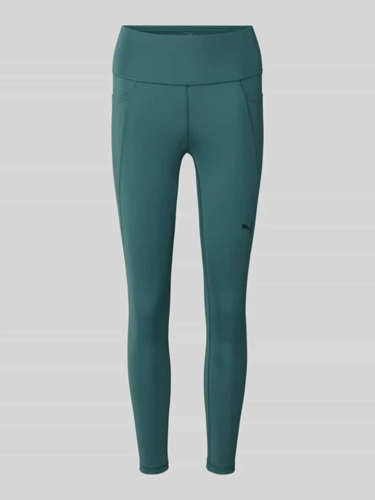 Zdjęcie produktu Legginsy o kroju skinny fit do sportu z nadrukiem z logo Puma Ciemnozielony