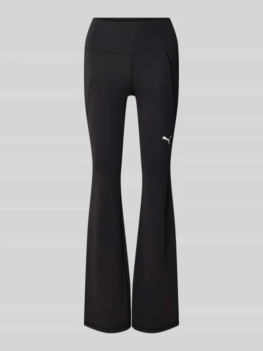 Zdjęcie produktu legginsy o kroju slim fit do sportu z nadruk z logo model 'TAD ESSENTIAL' Puma Czarny