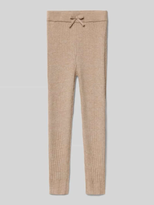 Zdjęcie produktu Legginsy o kroju slim fit z drobnym prążkowaniem Mayoral Beżowy