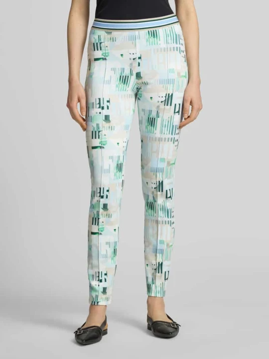 Zdjęcie produktu Legginsy o kroju slim fit z elastycznym pasem Marc Cain Złamany biały
