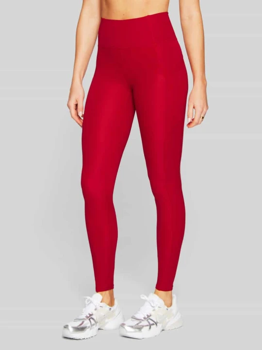 Zdjęcie produktu Leggins o kroju slim fit z kieszeniami na nogawkach model 'OASIS' Fabletics Czerwony