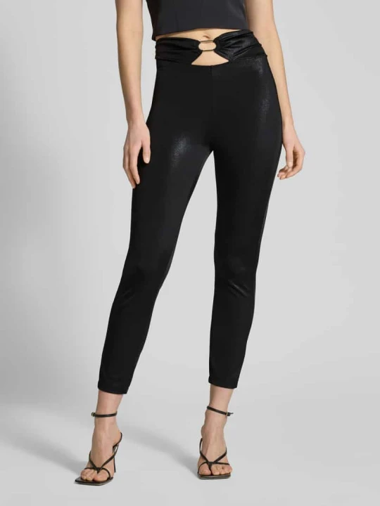 Zdjęcie produktu Leggins krój slim fit z marszczeniami Liu Jo Czarny
