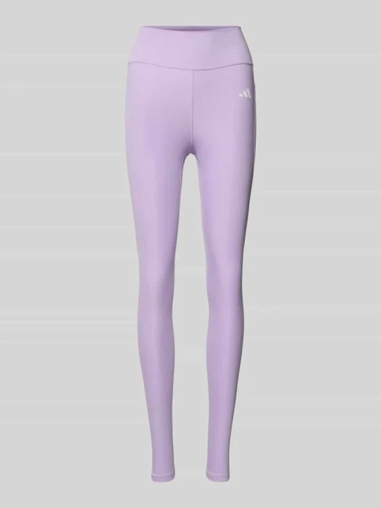 Zdjęcie produktu Legginsy o kroju slim fit z nadrukiem z logo Adidas Jasnofioletowy
